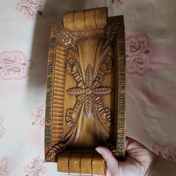 Vintage Burwood GIVE US THIS DAY OUR DAILY BREAD Tray - Picture 3 of 17